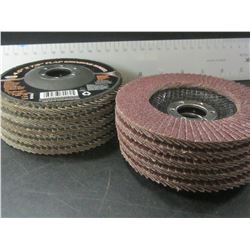 Lot of 10 Flap Grinding Disks / 4 - 1/2"