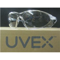 lot of 5 Clear Uvex Safety Glasses by Honnywell / hardened lenses