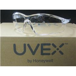lot of 5 Clear Uvex Safety Glasses by Honnywell / hardened lenses