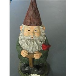 Garden Nome 18 inch high / has small chip on base , just spray it green/black