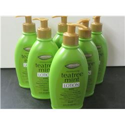 lot of 6 Moisturizing Tea Tree Mint Lotion / 12 fl oz
