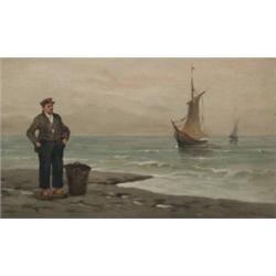 Krupka  Ferenc: Tengerparti részlet