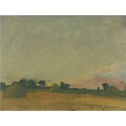 Endre Béla (1870-1928): Tájkép szénakazallal