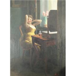 Pap Emil (1884 -): Tükör elott ülo no