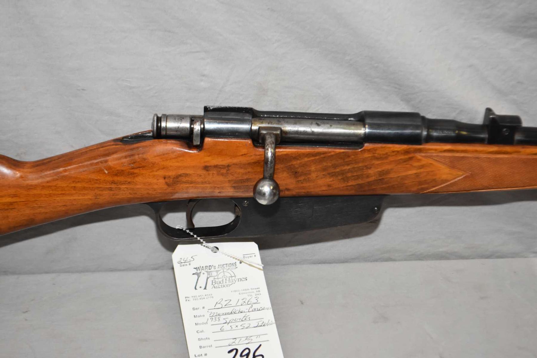 Mannlicher Carcano RE TERNI Dated 1940 Model 1938 Sporter 6 5 X mannlicher-carcano-re-terni-dated-1940-model-1938-sporter-6-5-x
