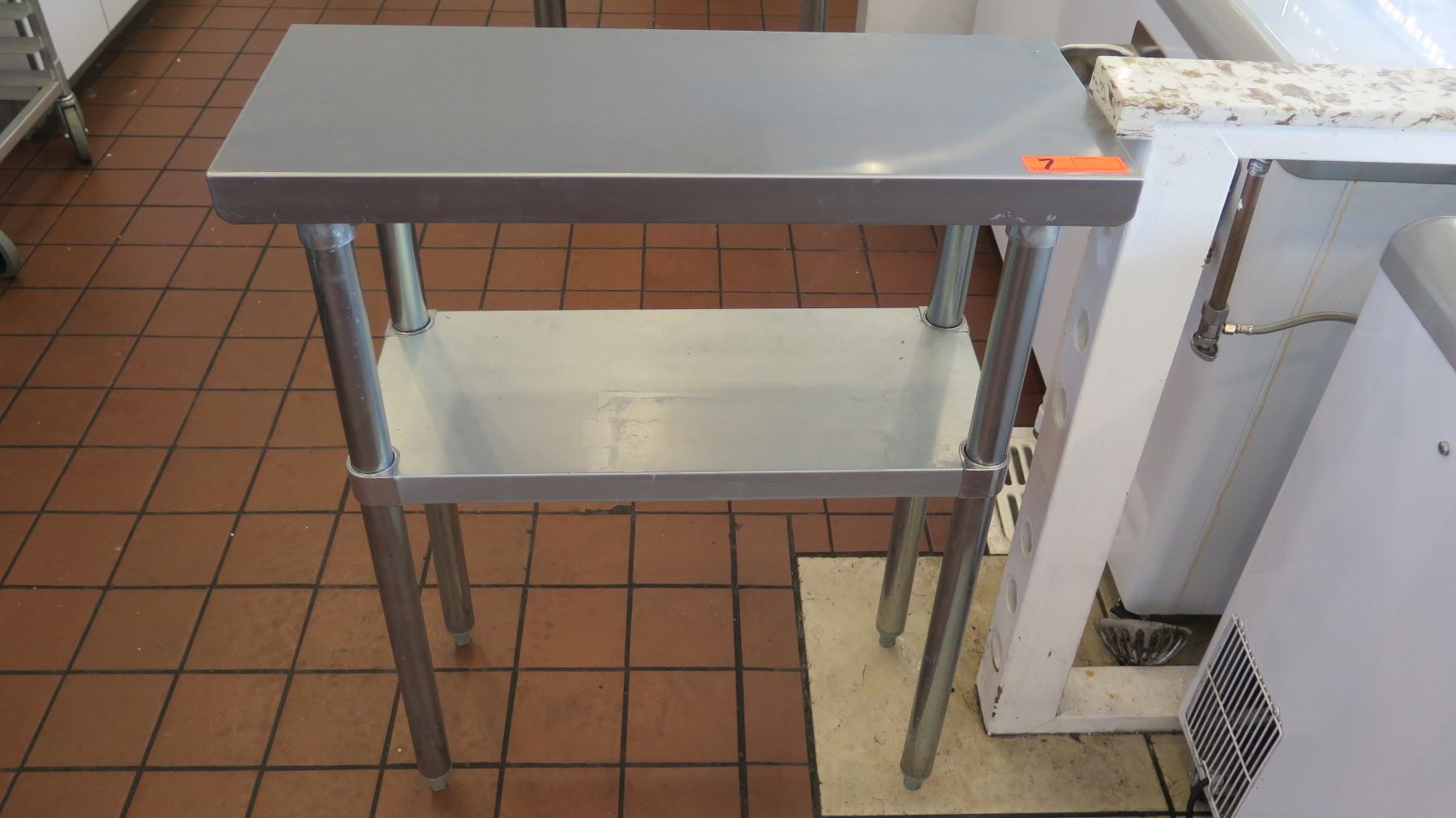 Small Stainless Steel Utility Table w/Undershelf 30
