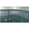 Image 2 : Qty 5 Green Kote Shelves - 4 Tier- Used in Walk In Freezer -Paid $945 on 10/16