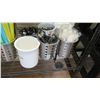 Image 2 : Misc. Stainless Steel & Plastic Flatware Holders, Sign Holders