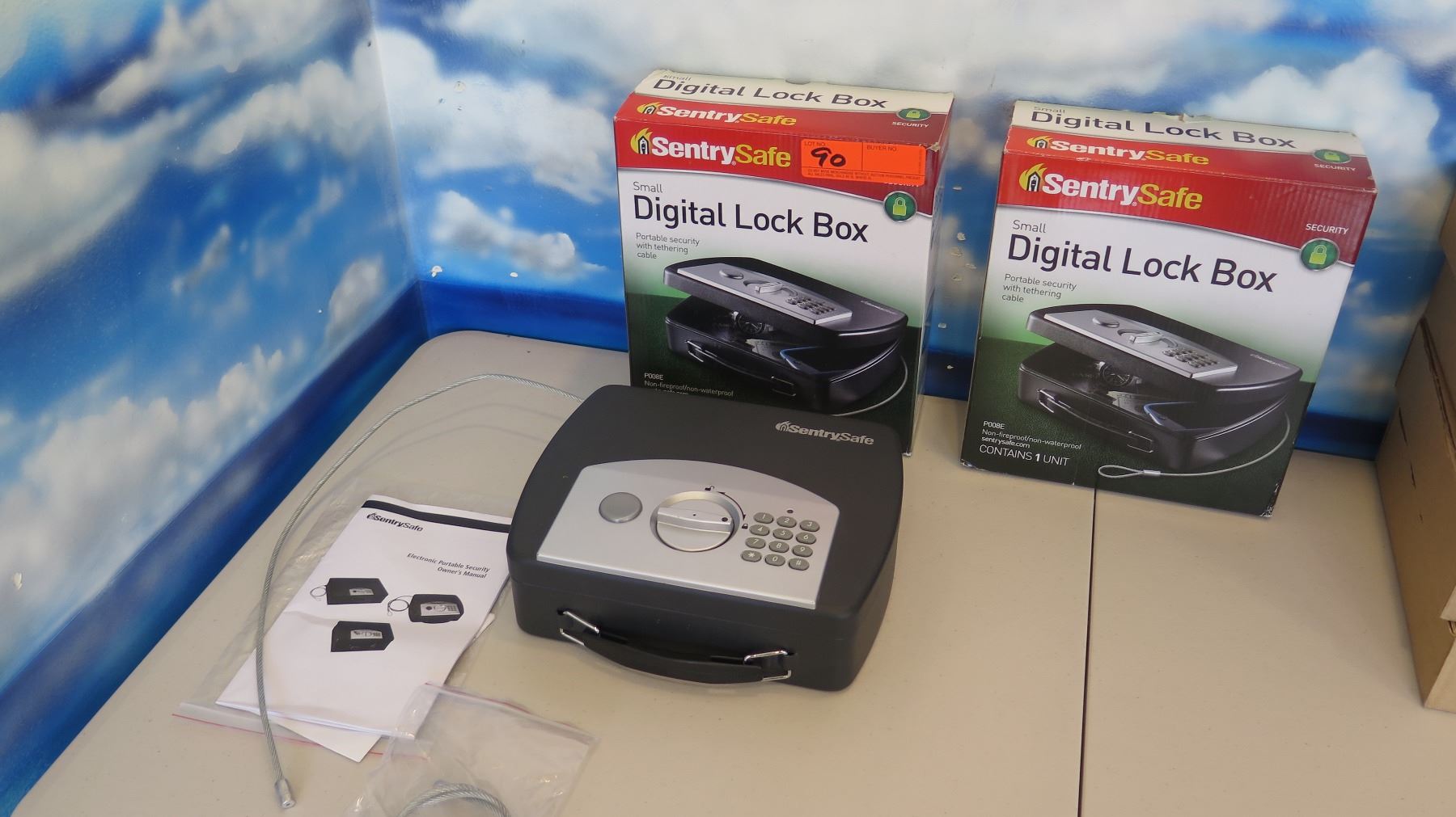 Qty 2 Sentry Safe Small Digital Lock Box (combination will be provided)