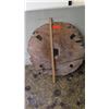 Image 8 : Aged Teak Wheel, Approx 33" Dia.