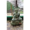 Image 10 : Thai Bronze Seated Buddha, Sukhotai Style, 38" H, Verde Gris Patina