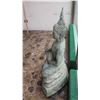 Image 9 : Thai Bronze Seated Buddha, Sukhotai Style, 38" H, Verde Gris Patina