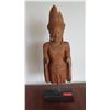 Image 1 : Bagan (Burma) Carved Wood Deity Torso on Stand 26" H (wood split)