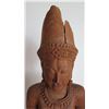Image 2 : Bagan (Burma) Carved Wood Deity Torso on Stand 26" H (wood split)