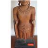 Image 3 : Bagan (Burma) Carved Wood Deity Torso on Stand 26" H (wood split)