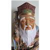 Image 5 : Japanese Porcelain Jurojin Figure (Deity w/Staff), 23.5" H, Polychromed Finish