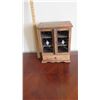 Image 9 : Miniature Wooden Cabinet w/Bottom Drawer, Scroll Metal Accents, Approx. 14" H