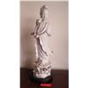 Image 1 : Chinese White Porcelain Guanyin Figure w/Wood Stand 25" H