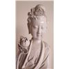Image 2 : Chinese White Porcelain Guanyin Figure w/Wood Stand 25" H
