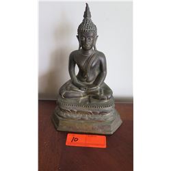 Bronze Seated Buddha, Northern Thai, Circa 1900, 10" H