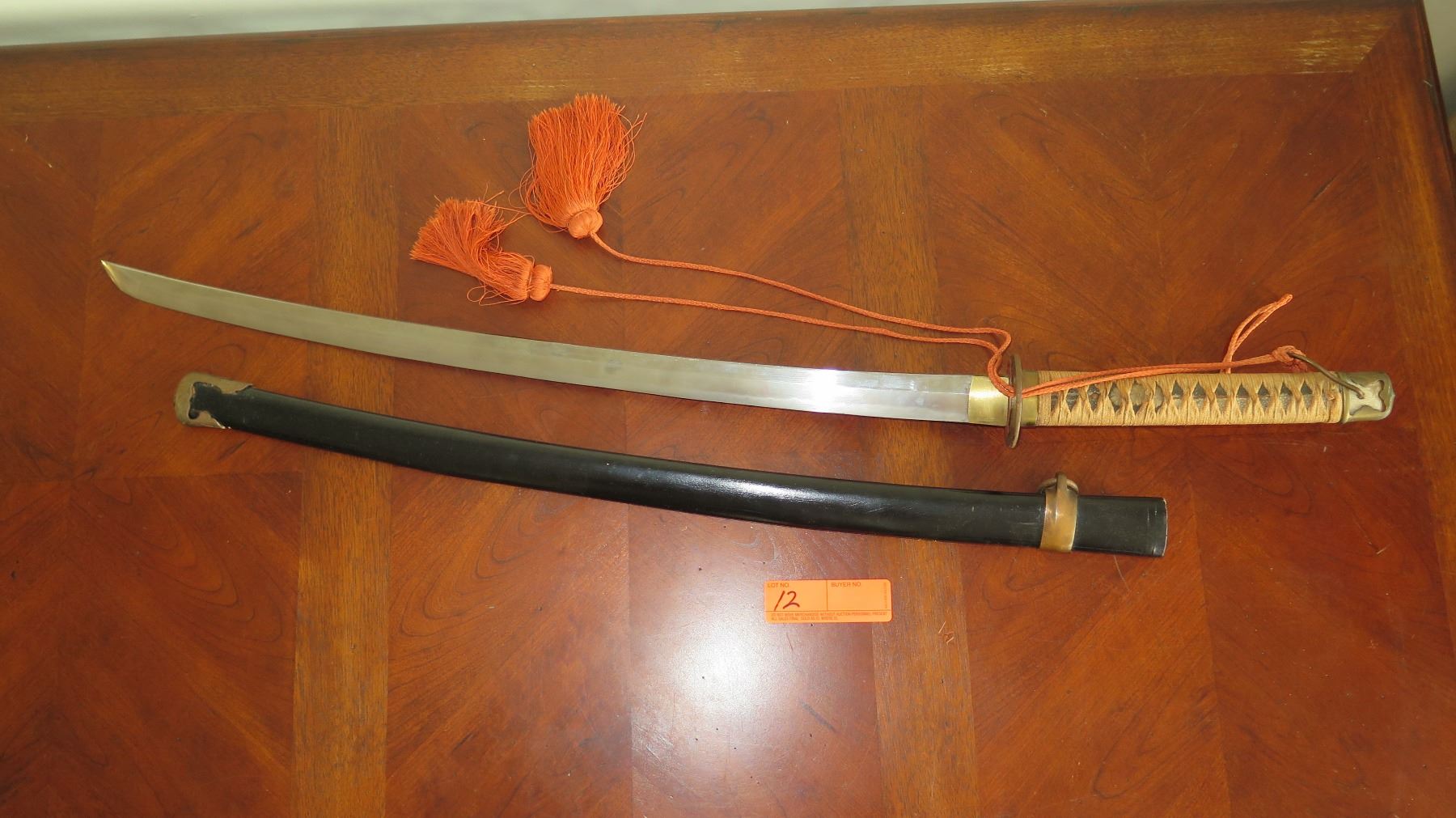 WWII Vintage Samurai Sword, Late or PostWar Fittings, Unsigned, Blade Good Condition Oahu WWII Vintage Samurai Sword, Late or PostWar Fittings, Unsigned, Blade Good Condition Oahu