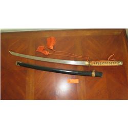 WWII Vintage Samurai Sword, Late or Post-War Fittings, Unsigned, Blade Good Condition
