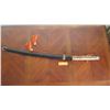 Image 3 : WWII Vintage Samurai Sword, Late or Post-War Fittings, Unsigned, Blade Good Condition