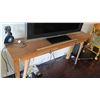 Image 9 : Rustic Carved Wooden Balinese Console Table w/ Relief Carved Drawers, 71" L x 17 3/4" W x 35" H