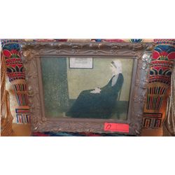 Reproduction Painting of Whistler's "Portrait of the Artist's Mother" 12.5" X 15"