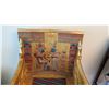 Image 2 : Painted Gilt Wooden Egyptian Revival Chair, Reproduction, Inlaid Woven Seat, 25" x 22" x 41"