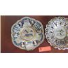 Image 2 : Qty 2 Painted Egyptian Decorative Metal Plates w/ Gilt Detail, Approx 9.5" Dia.