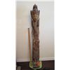 Image 7 : Tall Wayang Carved Wooden Male Figure (51" to 60" H), Polychromed