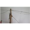 Image 10 : Large Wooden Ship Model, Used as Movie Prop, 4-Masted Ship w/ Rigging, Approx. 58" L, 38" H, Aged Co