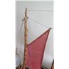 Image 13 : Large Wooden Ship Model, Used as Movie Prop, 4-Masted Ship w/ Rigging, Approx. 58" L, 38" H, Aged Co
