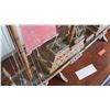 Image 16 : Large Wooden Ship Model, Used as Movie Prop, 4-Masted Ship w/ Rigging, Approx. 58" L, 38" H, Aged Co