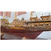 Image 23 : Large Wooden Ship Model, Used as Movie Prop, 4-Masted Ship w/ Rigging, Approx. 58" L, 38" H, Aged Co