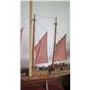 Image 29 : Large Wooden Ship Model, Used as Movie Prop, 4-Masted Ship w/ Rigging, Approx. 58" L, 38" H, Aged Co