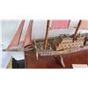 Image 3 : Large Wooden Ship Model, Used as Movie Prop, 4-Masted Ship w/ Rigging, Approx. 58" L, 38" H, Aged Co