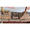Image 5 : Large Wooden Ship Model, Used as Movie Prop, 4-Masted Ship w/ Rigging, Approx. 58" L, 38" H, Aged Co