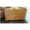Image 2 : Balinese Wooden Double Chest of Drawers w/Carved Reeded Diamond Motif 56" x 21" x 31" H