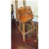 Image 2 : Burl Teak Table w/Glass Top (3ft x 3ft) 39" H & Pair of Matching Chairs