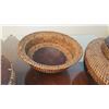 Image 3 : 3 Woven Spice Baskets w/Lids (largest is approx. 16" wide)