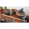Image 8 : 3 Woven Spice Baskets w/Lids (largest is approx. 16" wide)