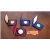 Image 1 : Qty 4 Commemorative Canadian Coins in Cases, Silver, British Columbia, Senate Throne, etc.