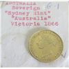 Image 1 : Australia 1866 Sovereign Gold Coin (Previously Mounted as Jewelry)