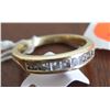 Image 1 : 9-Diamond Band Ring, 9 Princess Cut Diamonds, Approx. .45 ct tw. 14K Gold, Imperfect Clarity
