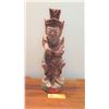Image 1 : Painted Carved Wooden Hindu Deity, Approx. 16" H