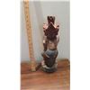 Image 6 : Painted Carved Wooden Hindu Deity, Approx. 16" H