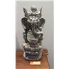 Image 1 : Painted Carved Wooden Ganesh (Hindu Elephant Deity) Approx. 16" H, wood split