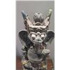 Image 2 : Painted Carved Wooden Ganesh (Hindu Elephant Deity) Approx. 16" H, wood split